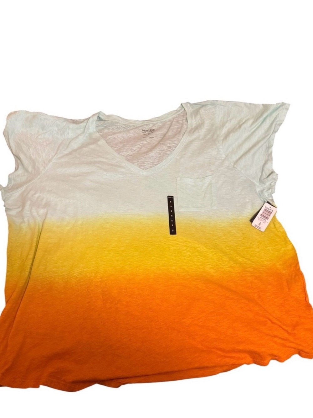 NWT Torrid Heritage Ombre V-Neck Pocket Tee Size 5 (5X)